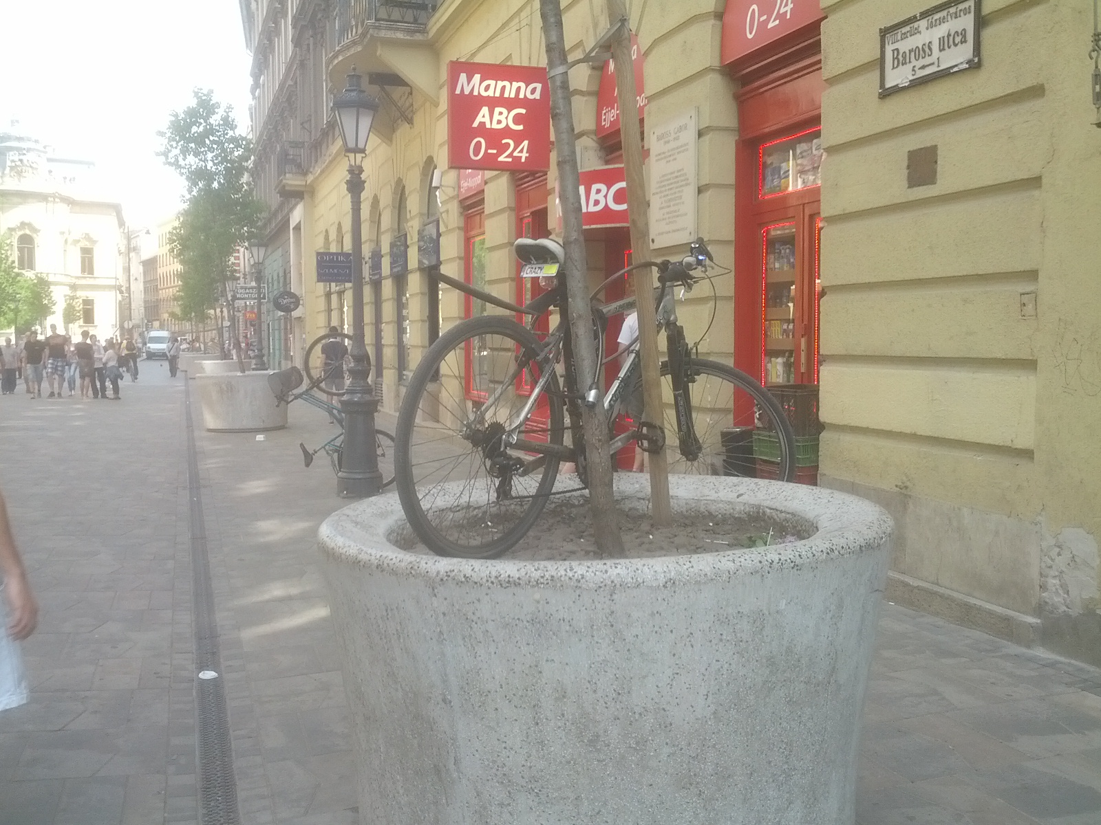 Not enough poles in the city to which to tie ones bike it seems.