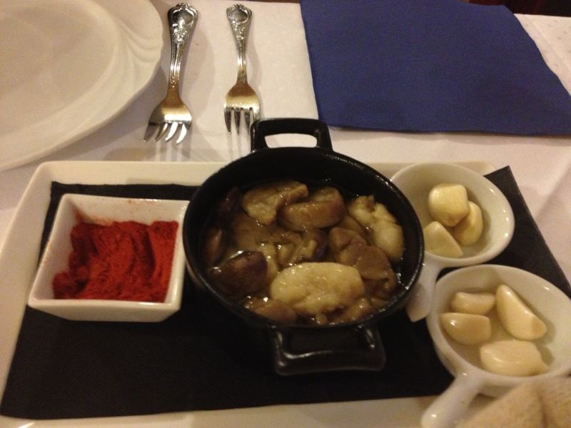 The bone marrow soup was AMAZING. This was definitely worth eating. The rest not so much.