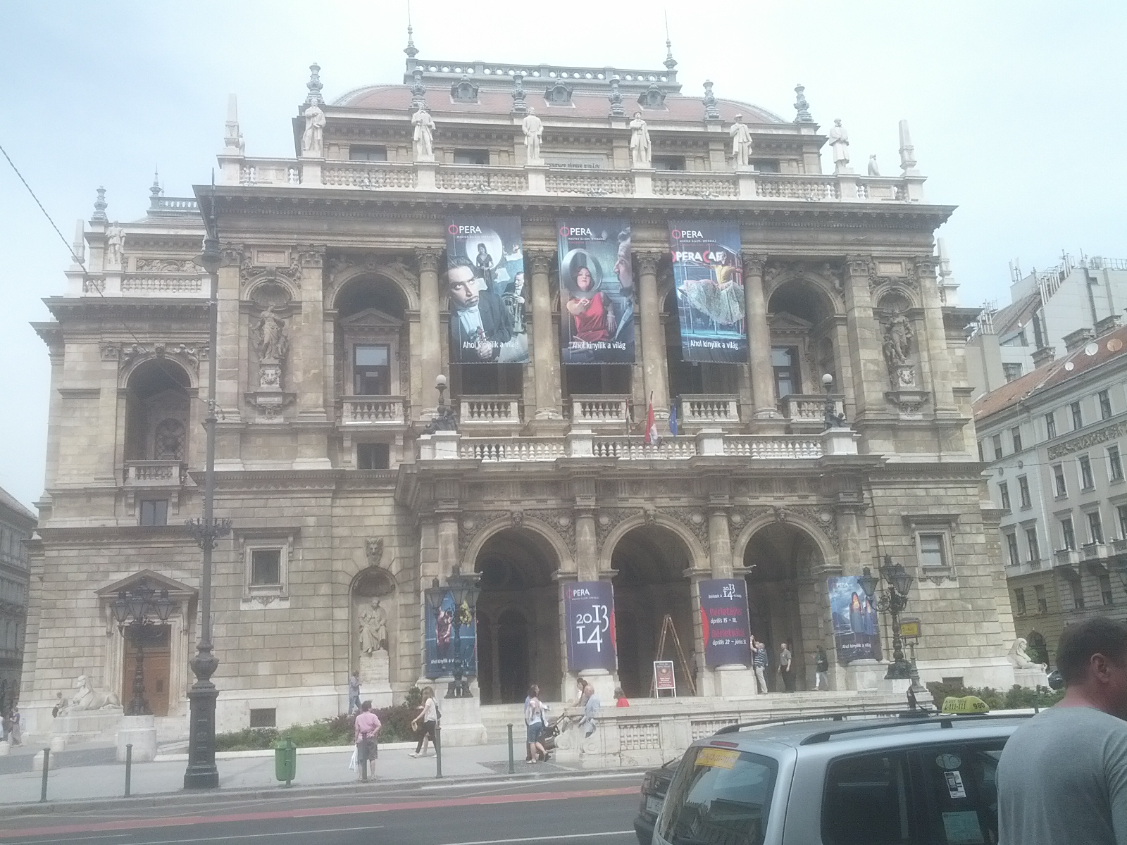 Its the opera house! The Austrians like to flaunt off all of their great classical composers while the Hungarians show of Franz Liszt. He's a pretty big hitter in the ridiculous-good-piano-player world I hear.