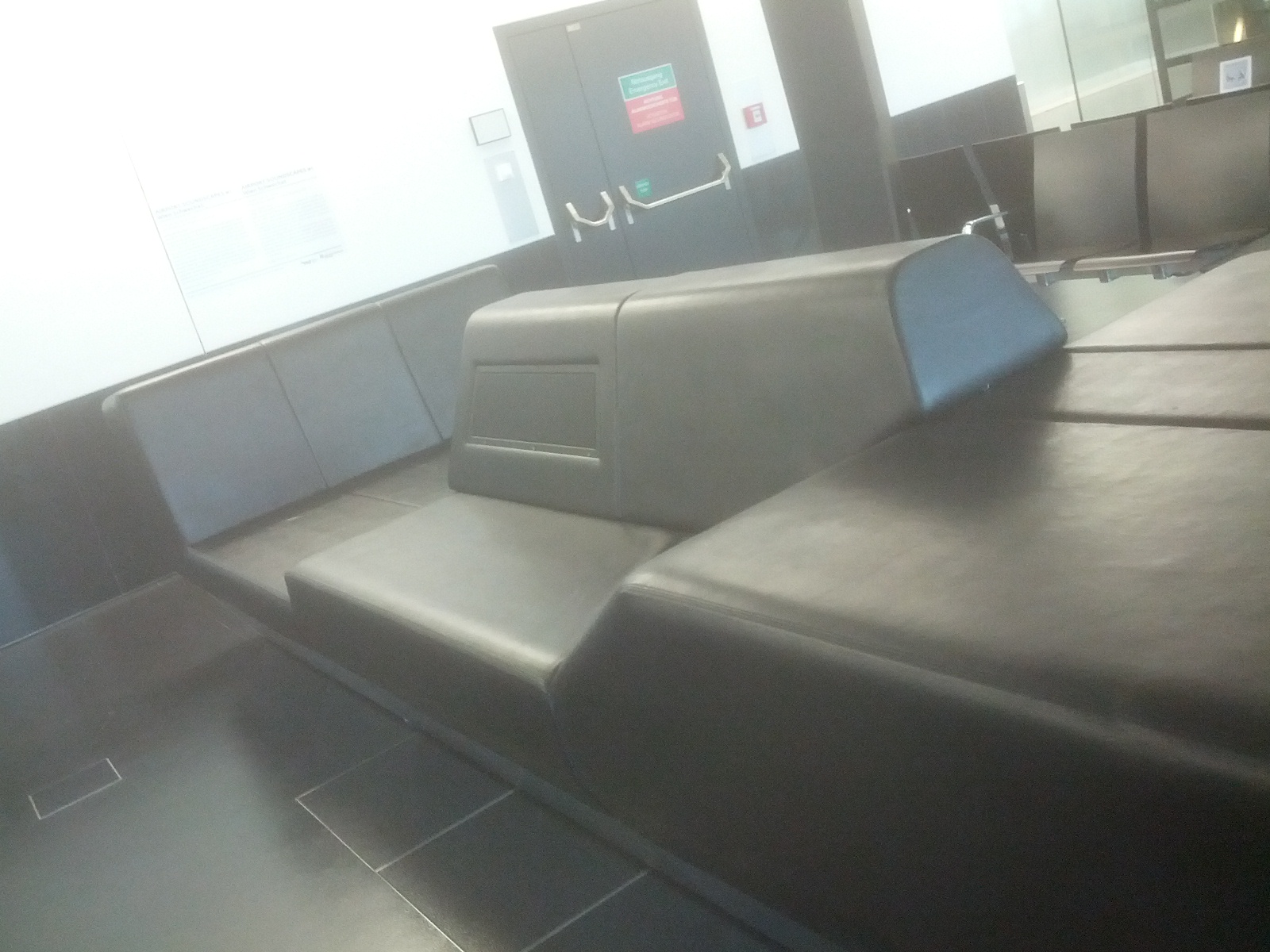 Sweet airports in Vienna get funky sofas for lounging around.
