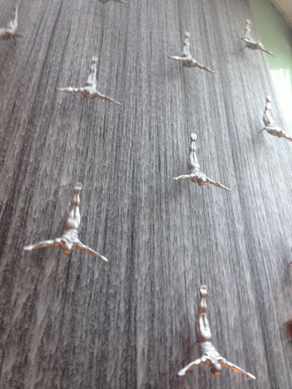 Here's a very inspiring wall. It makes me feel... flightful. Like I can just jump off a waterfall to my doom without a care in the world.