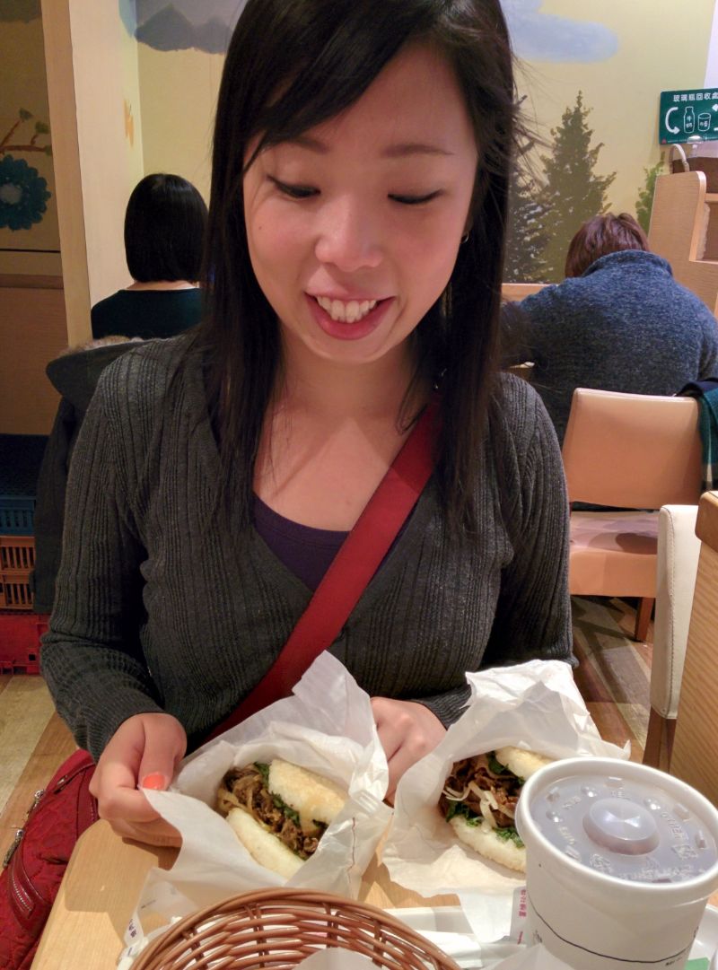 Mos burger! Wasn't  very tasty but at least it was rice instead of bread.