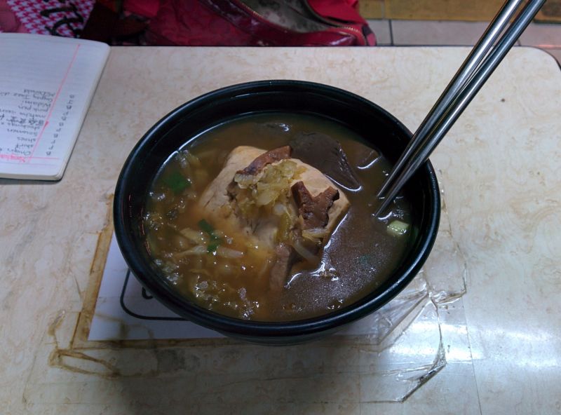 The stinky tofu was very stinky. Strange.