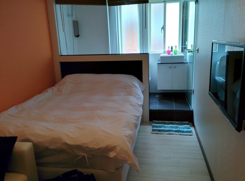 Our new hostel. Pretty awesome. Outside looks horrible though so we were pretty worried at first