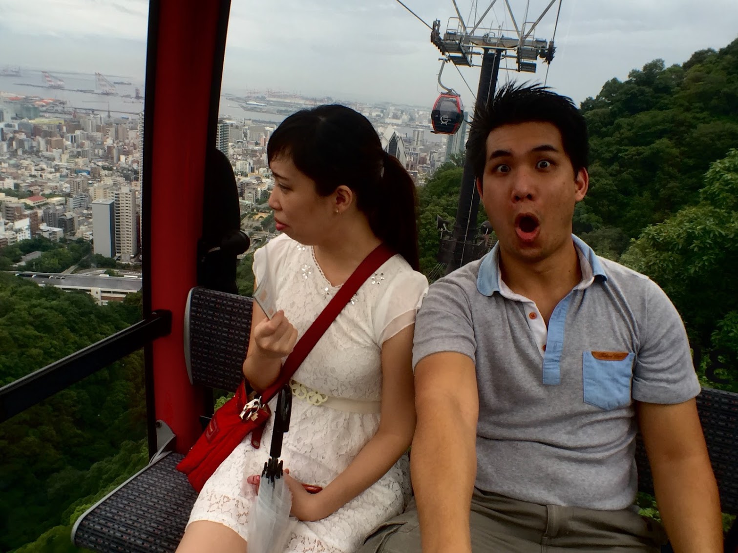 Scared look ropeway pic